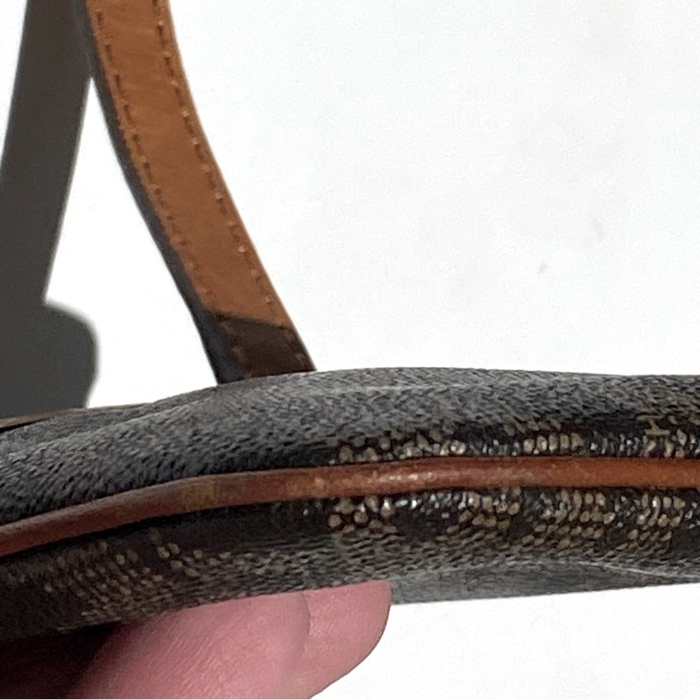 MICHAEL KORS Leather Trim Monogram CrossBody Snap Closure Bag Brown and Tan - Picture 7 of 11